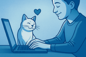 Quando ela chegou, eu voltei! Coração entre quatro patinhas