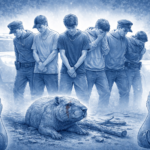 Uma capivara sobrevive à barbárie contra o afeto