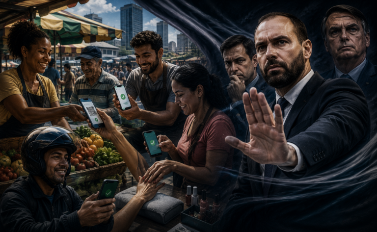 Ataque de Eduardo Bolsonaro ao Pix joga candidatura de Flávio em cova rasa