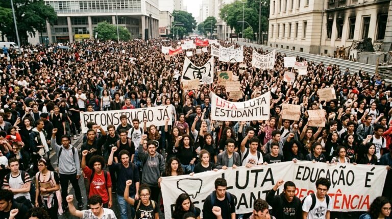 Contra o fogo, levante estudantil já é o maior após a redemocratização